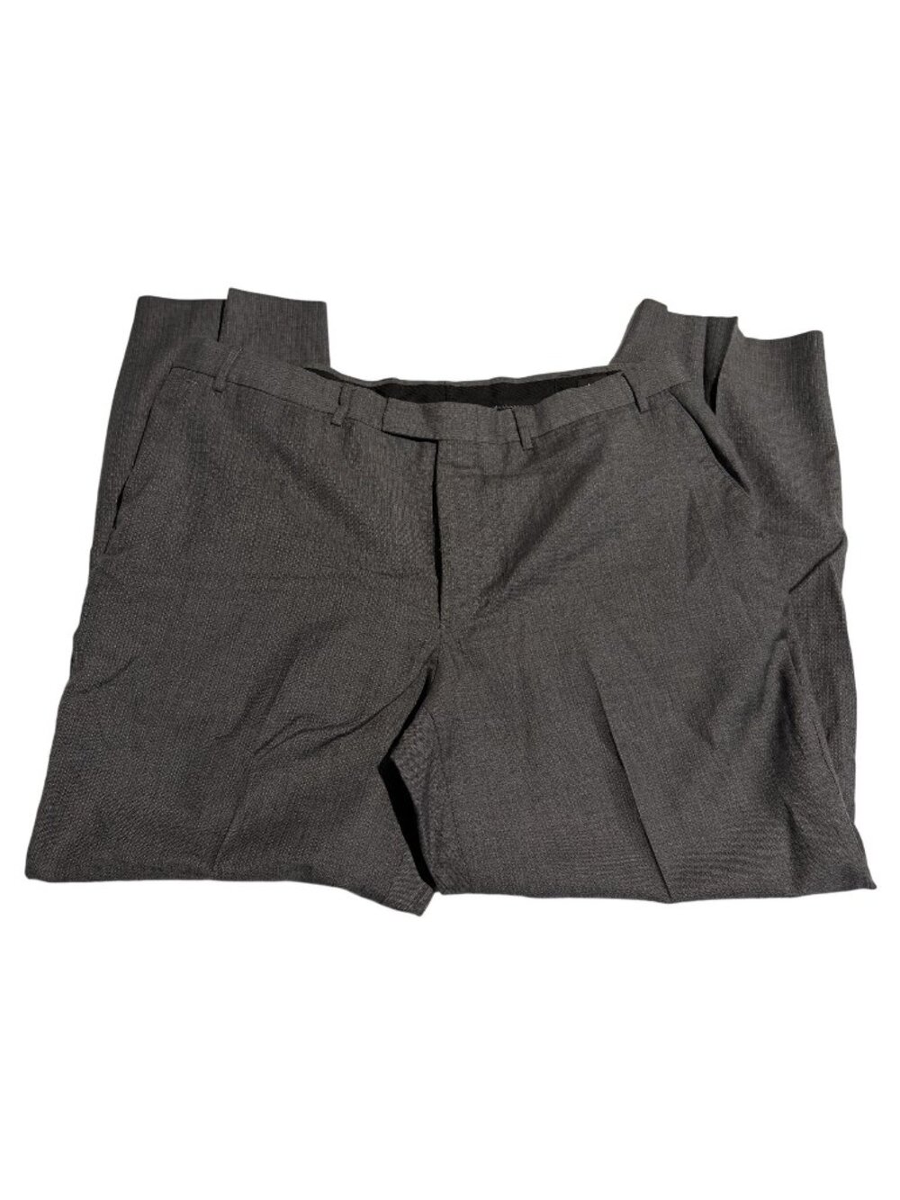 NWOT Claiborne Mens 100% Wool Gray Dress Pants Flat Front Size 40x30